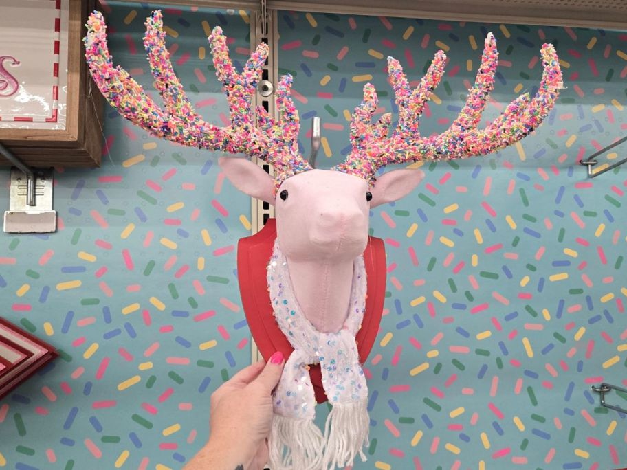 Ashland 16.75" Pink Deer Bust Wall Décor