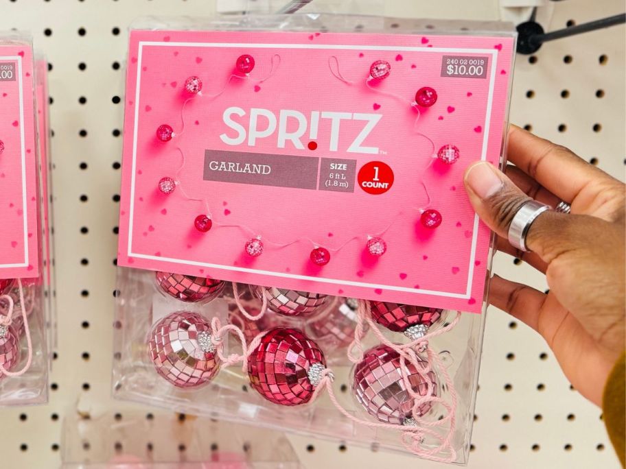 Spritz Valentine's Day Disco Ball Garland