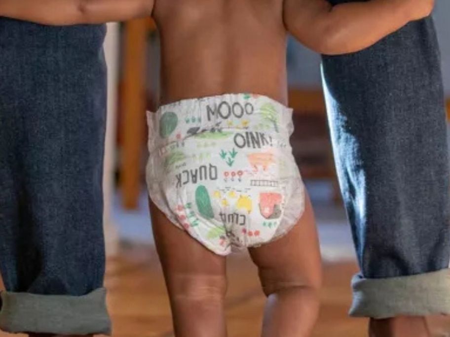 baby wearing The Honest Company Size 1 Diaper