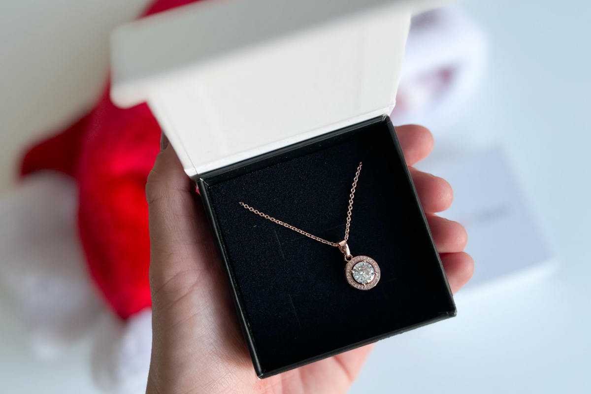 necklace in gift box