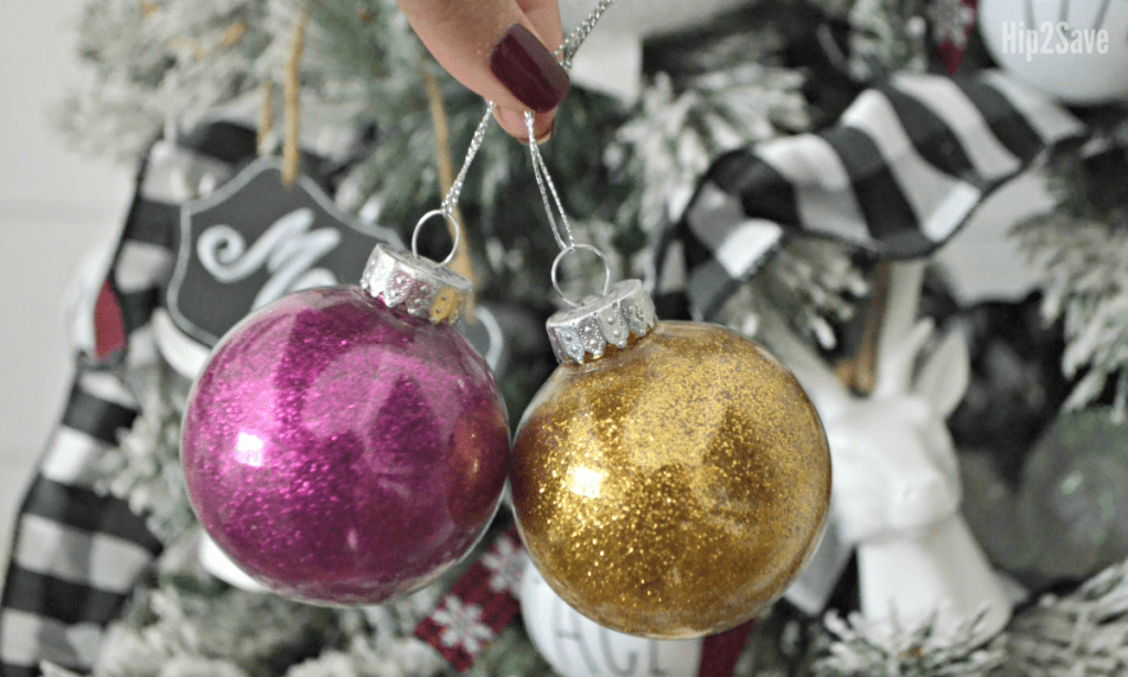 glitter ornaments diy project