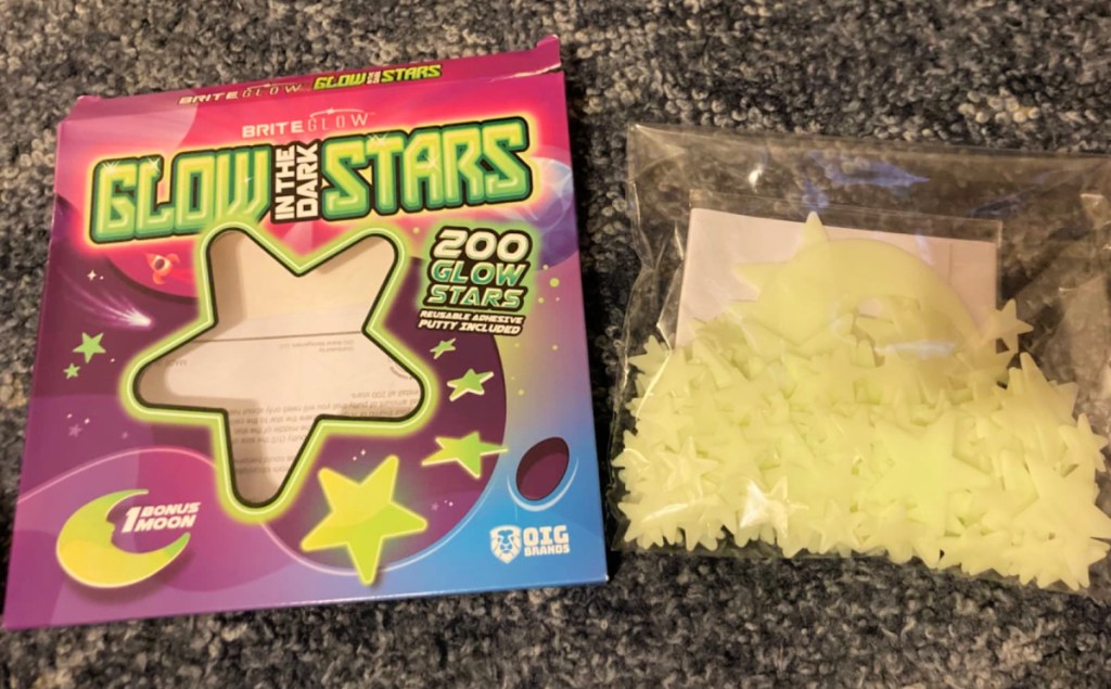 Glow in the Dark Stars which make a great stocking stuffer for kids