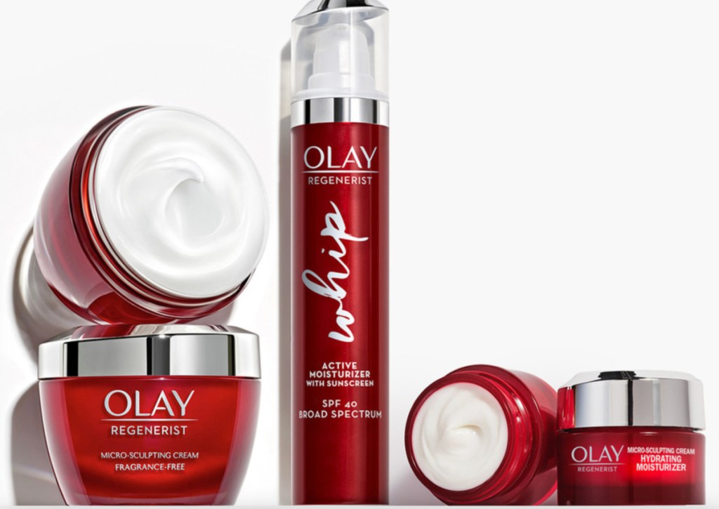 three olay products side by side