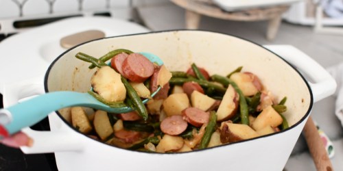 Sausage, Green Beans, & Potatoes (Easy $10 One-Pot Meal Idea)