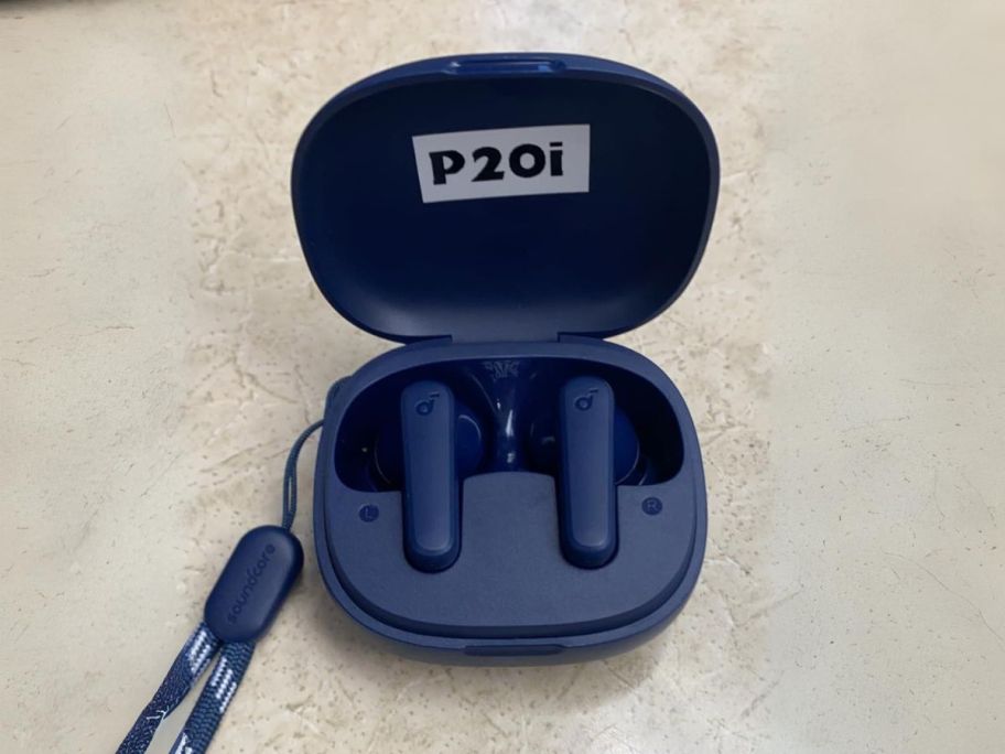 Anker Soundcore Life P20i True Wireless Earbuds on desk