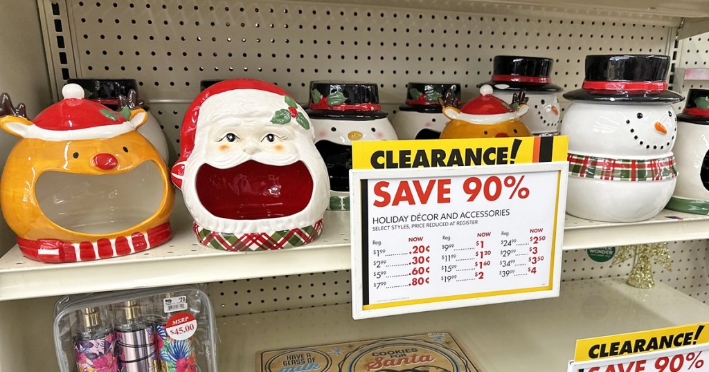 christmas candy bowls on clearance shelf