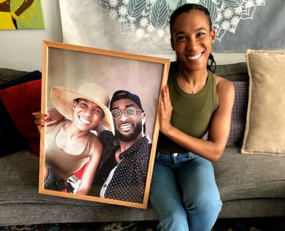 woman holding an EpicPaint Picture