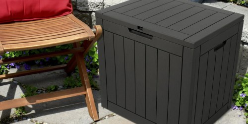 Plastic Deck Box 31-Gallon Just $29.98 on Walmart.com (Regularly $50) | Doubles as a Side Table