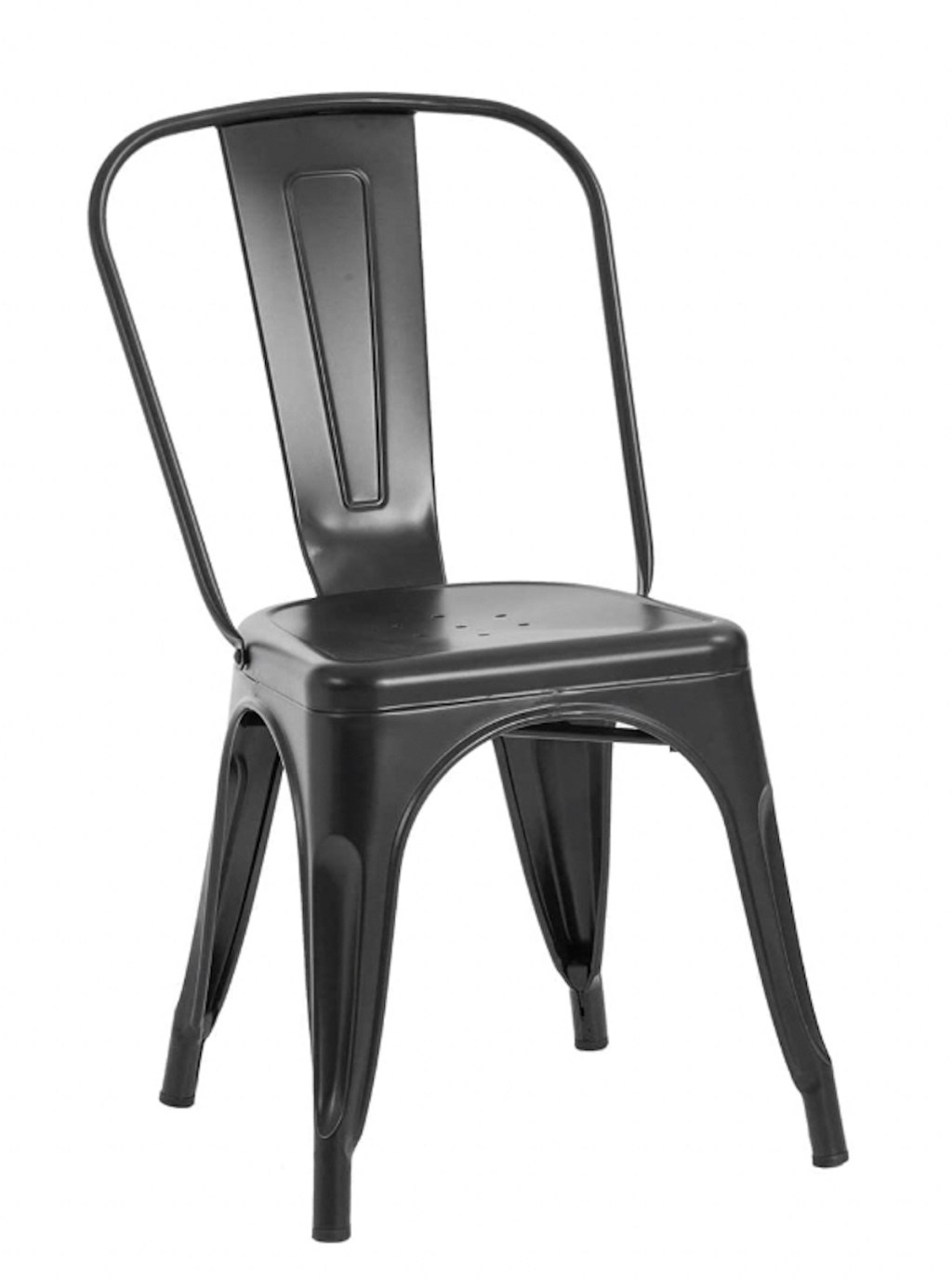 stock photo of black metal chair 