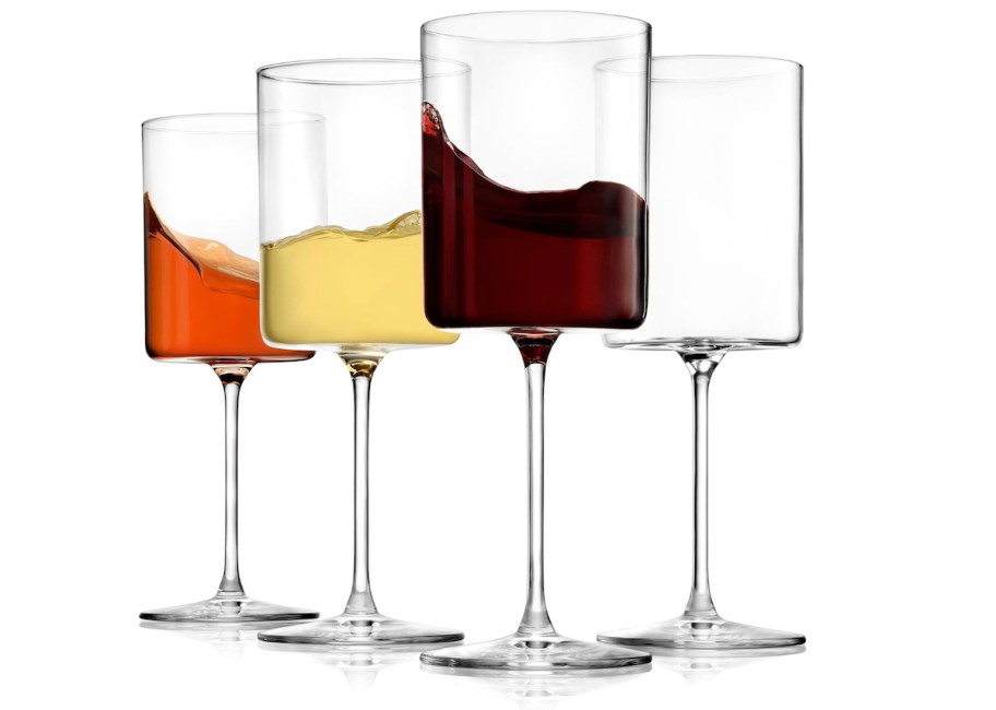 stock photo of edge style wine glasses