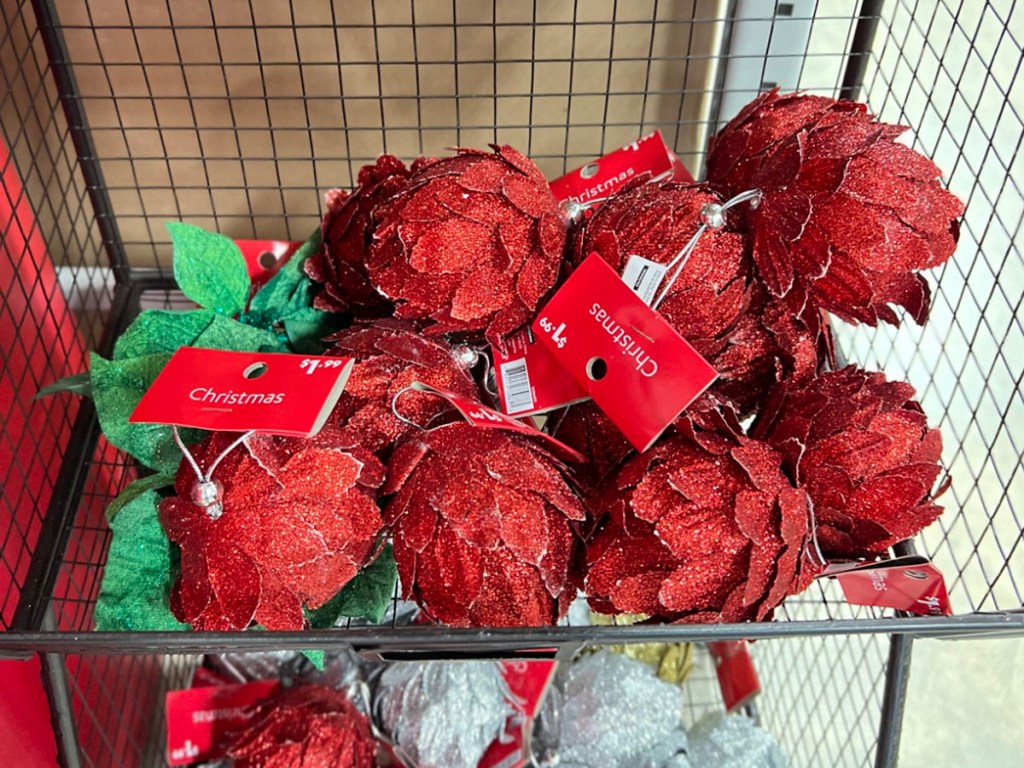 christmas ornaments in at home store