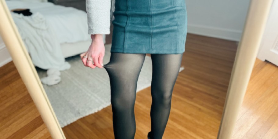 Grab the Viral Fleece Lined Tights for Just $13.59 Shipped for Amazon Prime Members