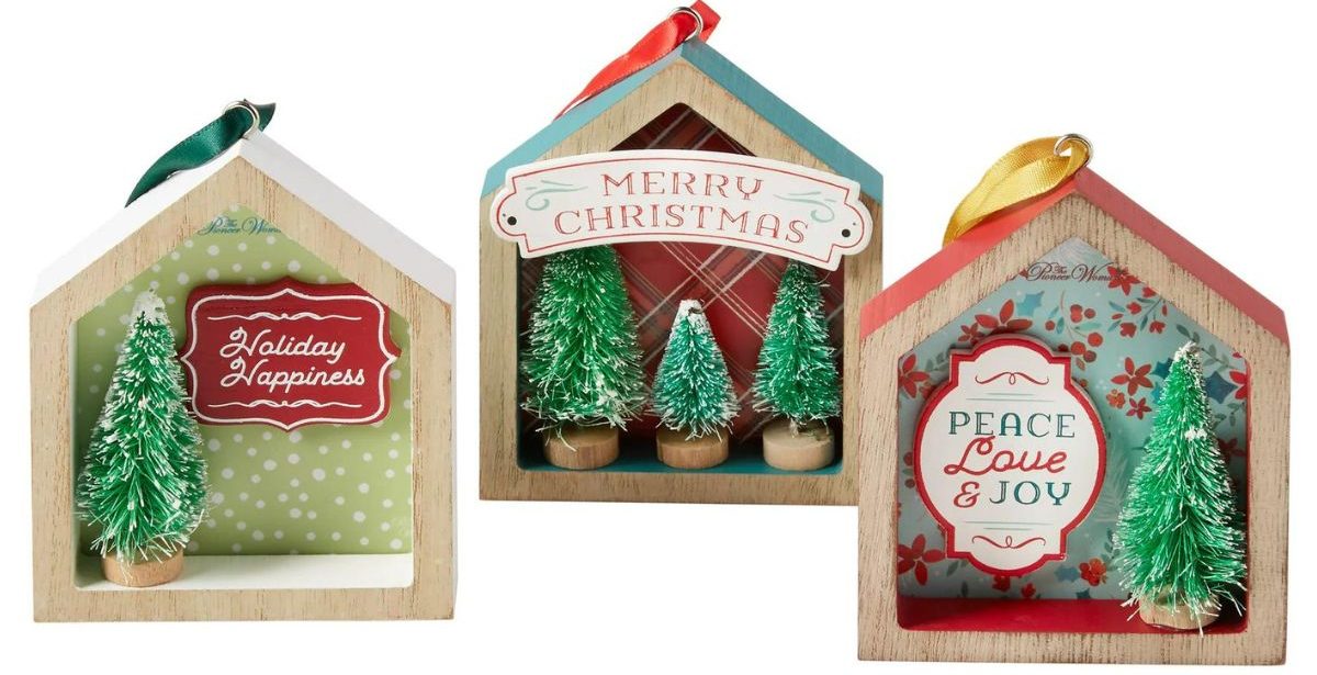 pioneer woman house ornaments3-pack 