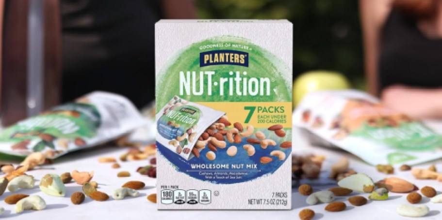 Planters NUT-rition Wholesome Nut Mix 7-Pack Only $4 Shipped on Amazon (Resealable Pouches!)