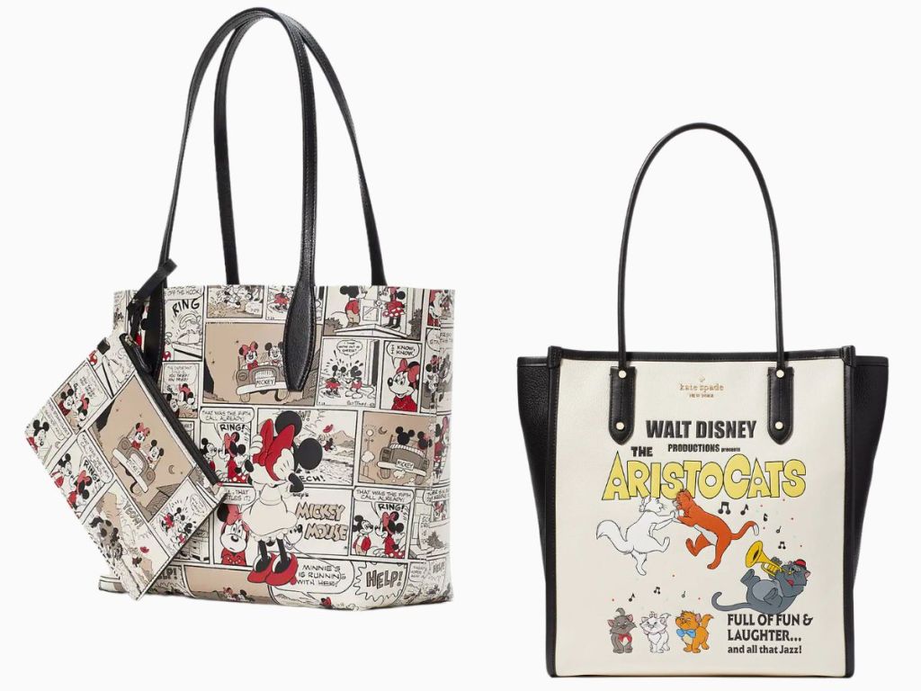Kate Spade Disney Minnie Mouse New York Tote Bag and Disney Aristocats Tote Bag