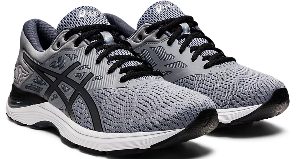 grey asics running shoes