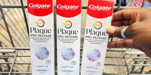 Colgate Total Plaque Pro-Release Toothpaste Just $2.96 After Cash Back at Walmart (Reg. $8)