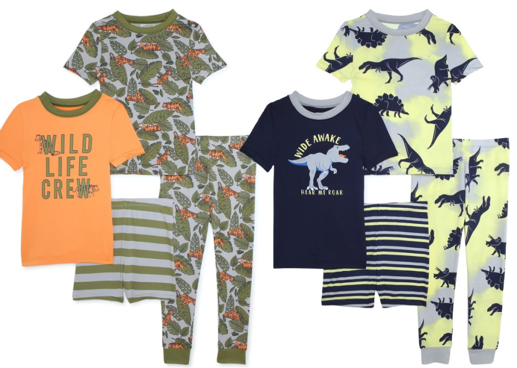 Cozy Jams Baby and Toddler Boy Pajama Sleepwear Set, 4-Piece for boys