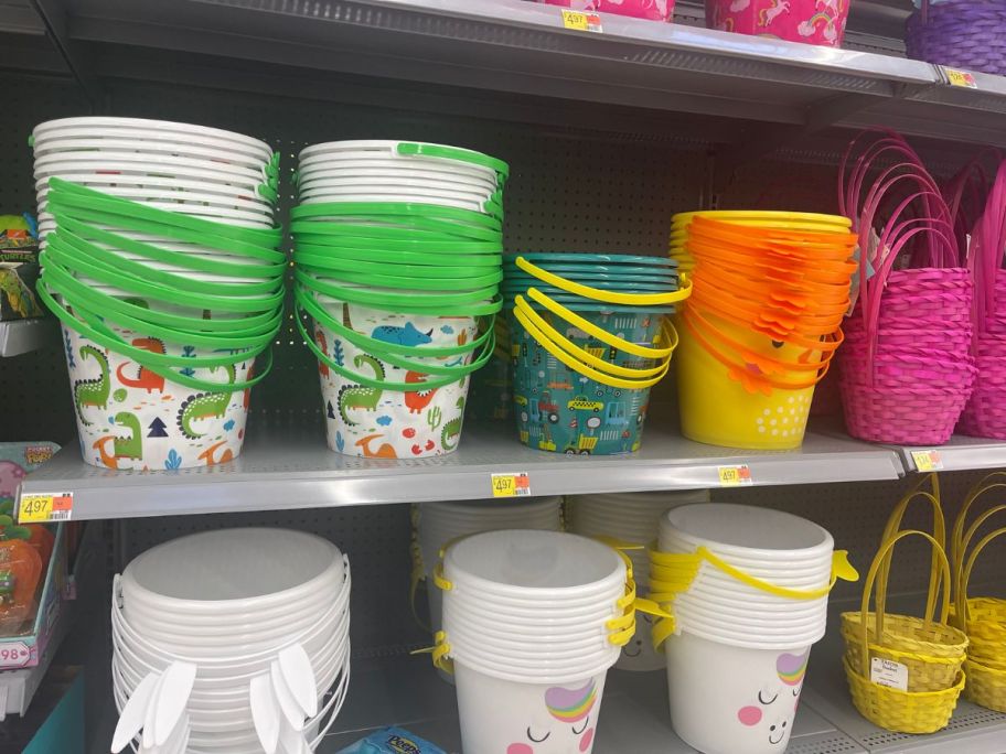 A number of Easter Basket Pails