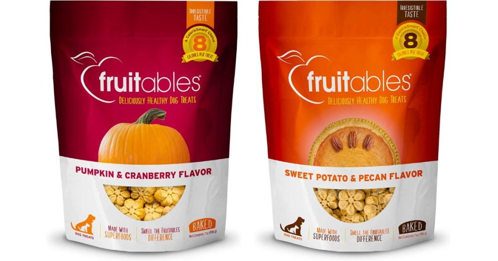 Fruitables Healthy Dog Treats 7oz Pumpkin & Cranberry or Sweet Potato & Pecan