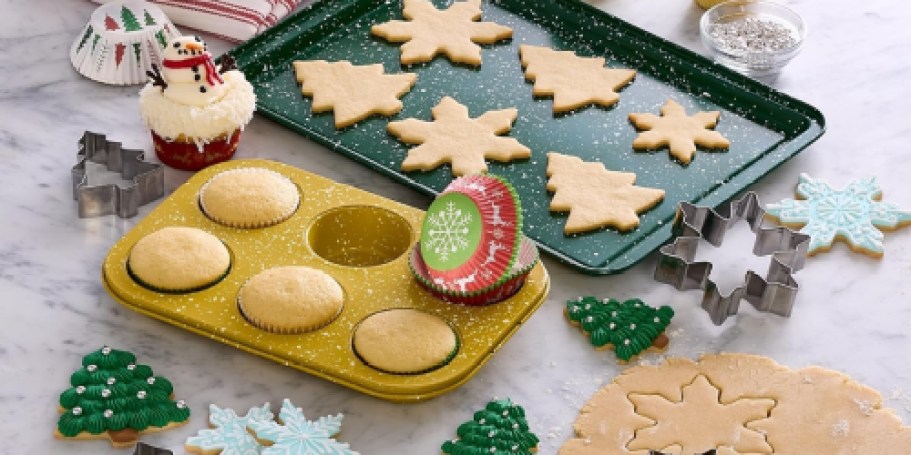 Chicago Metallic Holiday Baking Sheet, Muffin Pan, & Supplies Just $9.99 Shipped for Prime Members