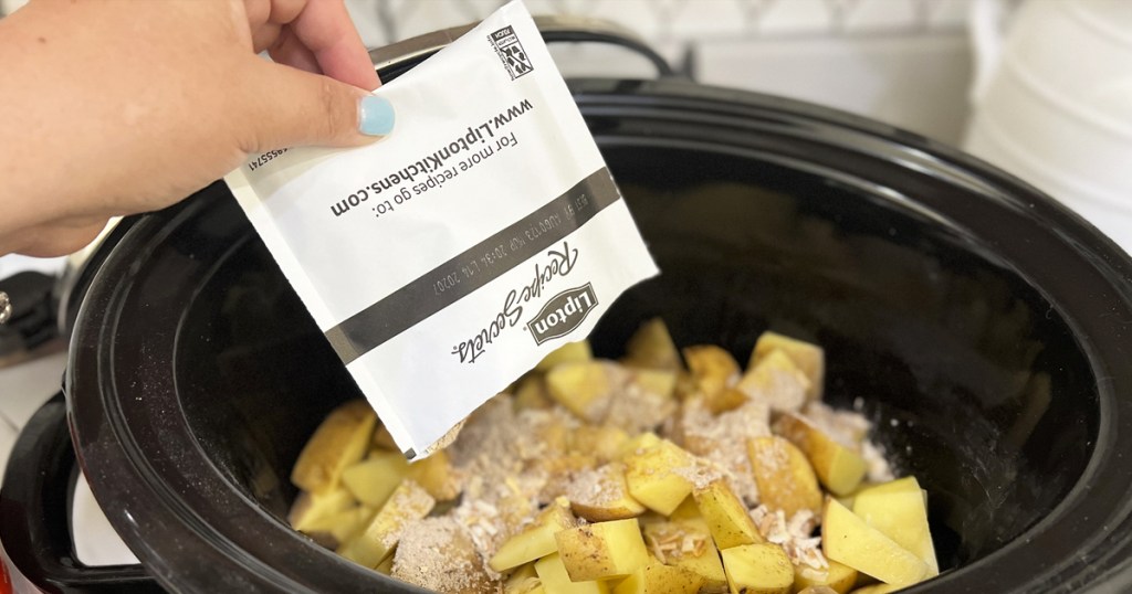 adding Lipton onion soup to crock-pot meal