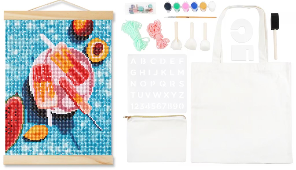 Popsicle Diamond Art Kit and Tote & Pouch Kit