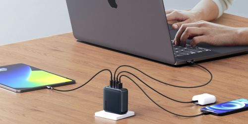 4-Port Wall Charger Only $33.99 Shipped on Amazon | Quickly Charge Laptop, Phone, Tablet & Earbuds Simultaneously