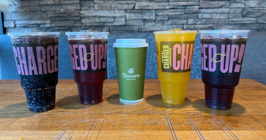 panera sodas, lemonades, and coffee