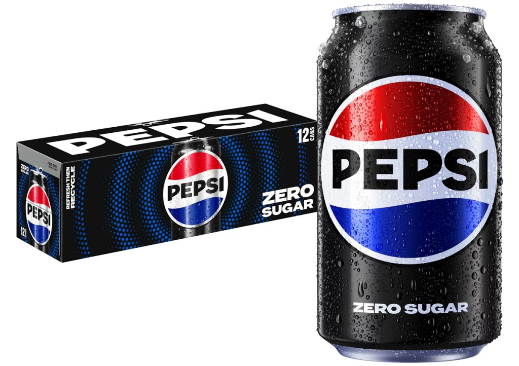 can and box of Pepsi Zero Sugar Soda