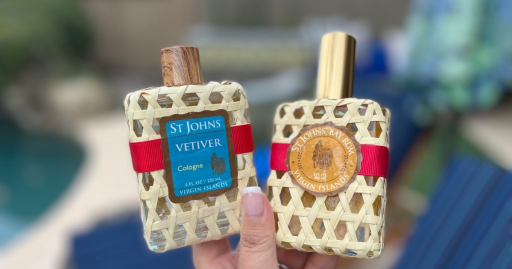 two bottles of st johns cologne