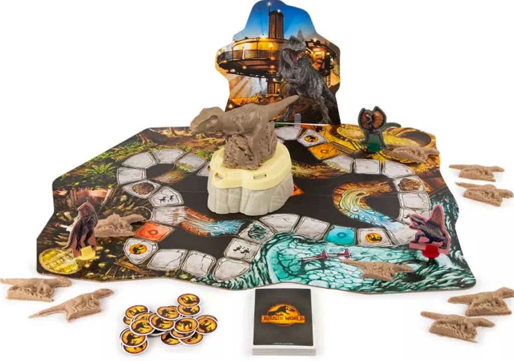 jurassic world board game stock image