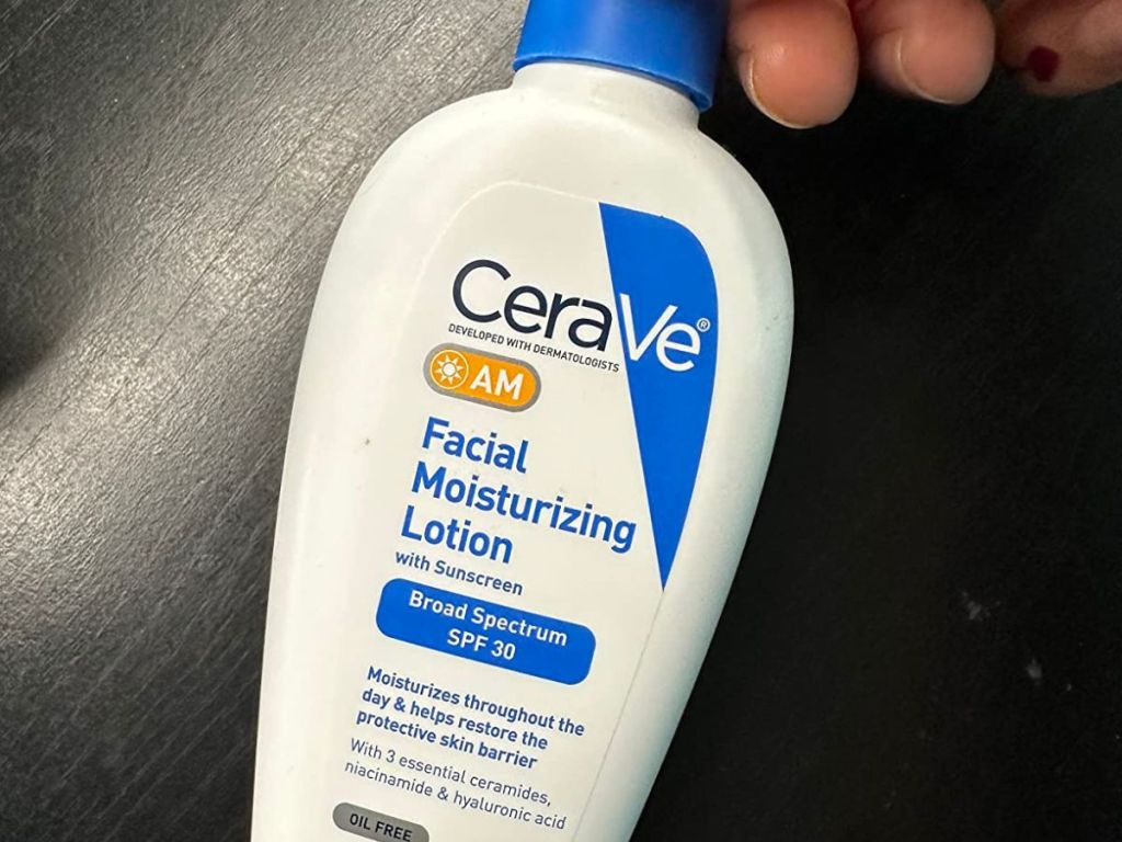 Bottle of Cerave Moisturizer Lotion