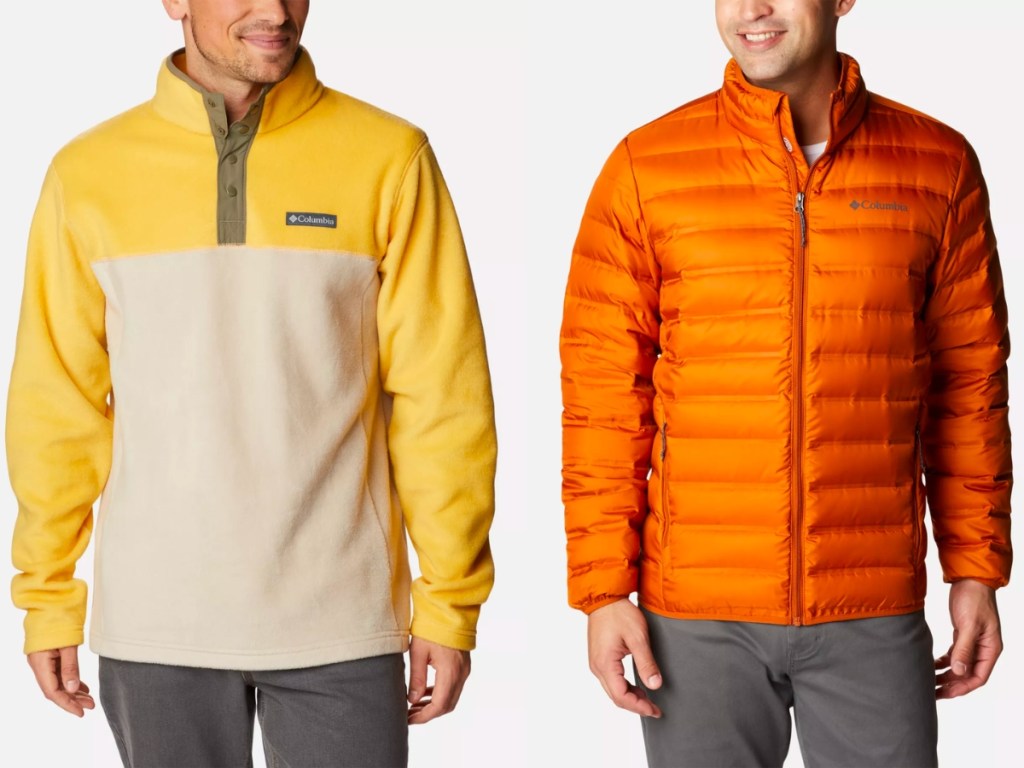 columbia men's half zip fleece and down jacket