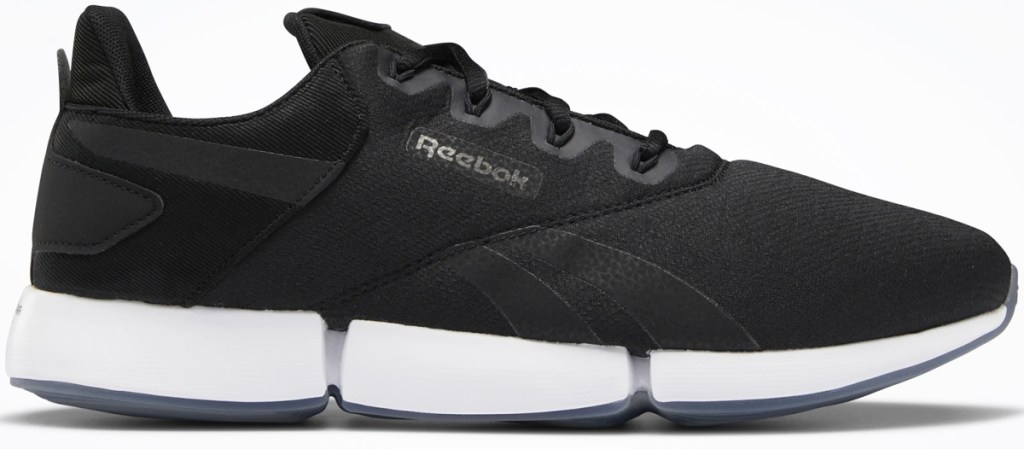 black reebok running shoe