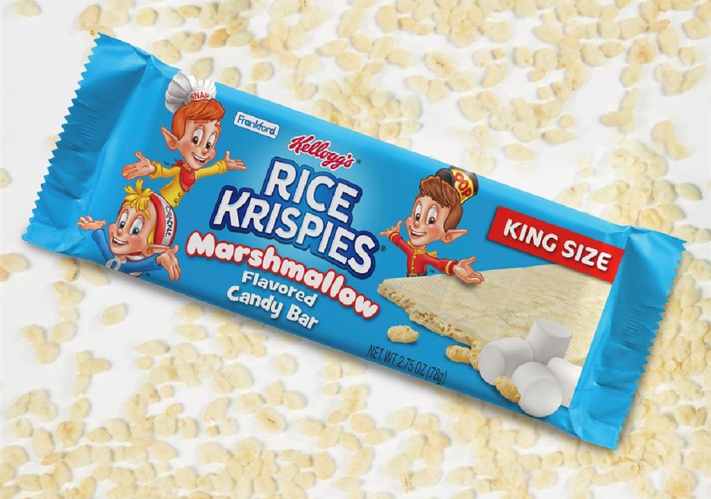 A Rice Krispies Marshmallow King Sized Candy Bar