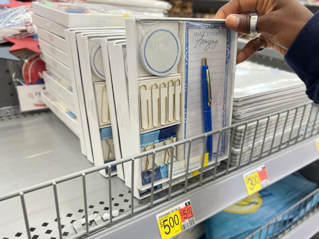 Stationary Set  on display at Walmart