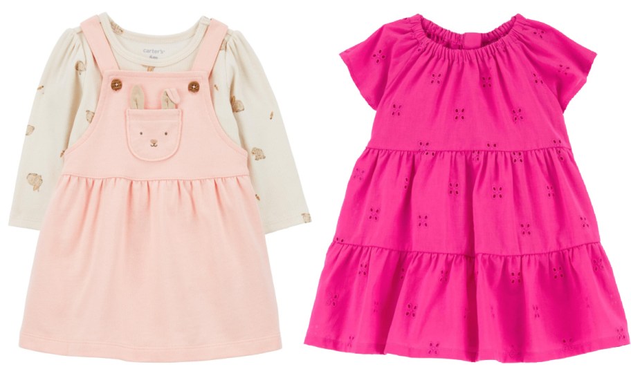 Stock image of carters girl easter dresses in pink