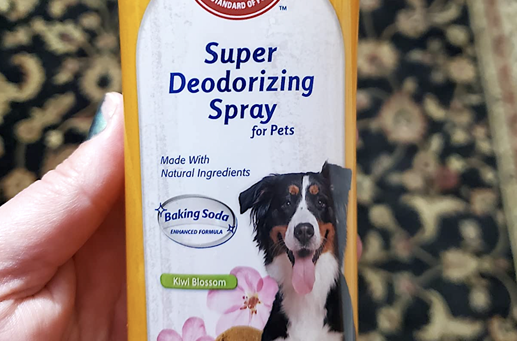 holding Arm & Hammer deodorizing spray 