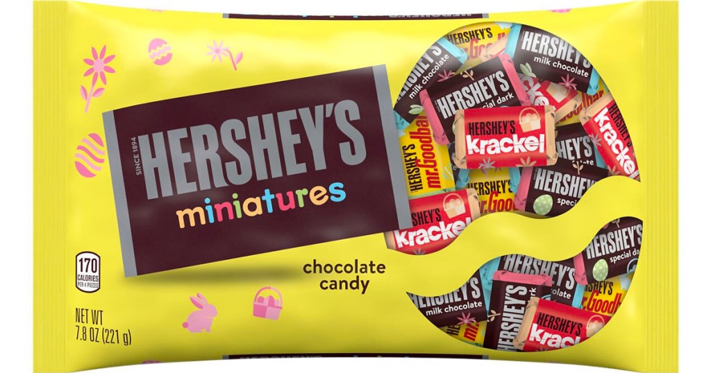 hersheys miniatures chocolate easter candy bag stock image