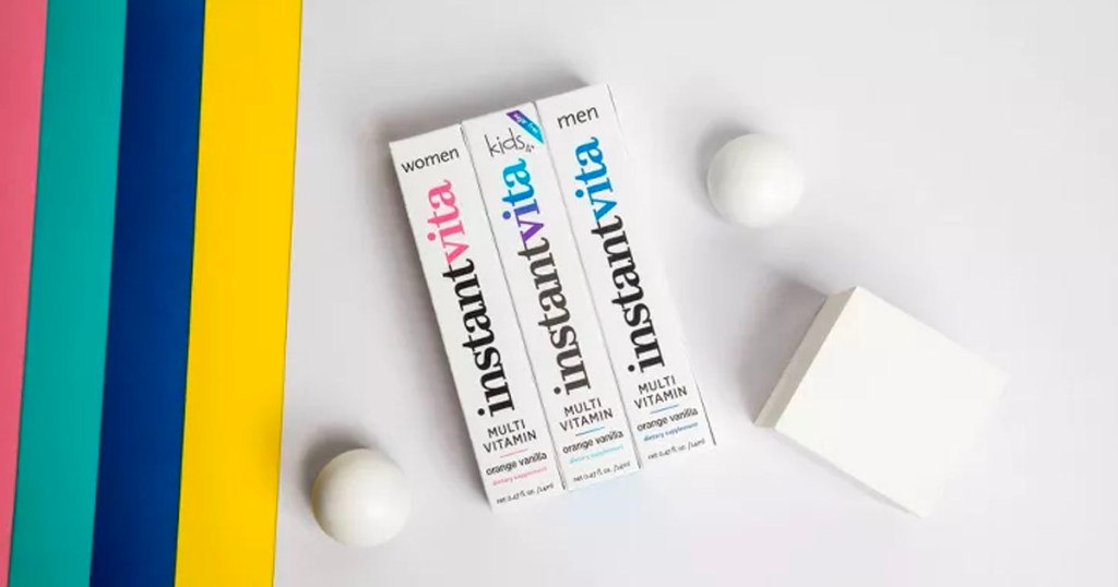 instantvita multivitamin sprays on countertop