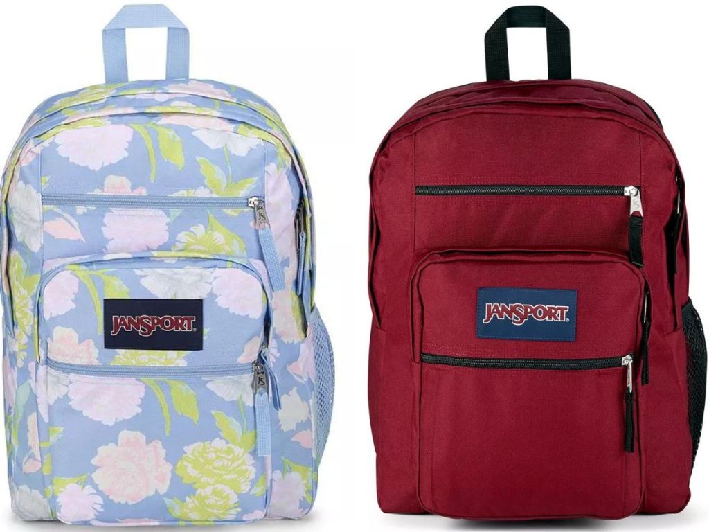 stock images of 2 Jansport Backpacks