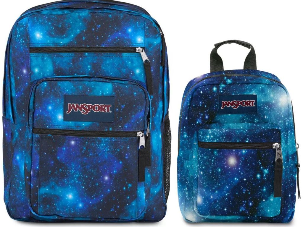 stock images of a Jansport Backpack and Lunch Bag