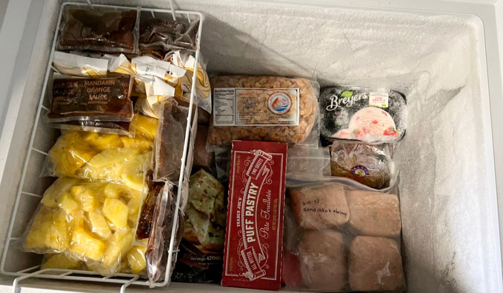 labeled frozen food in freezer (1)