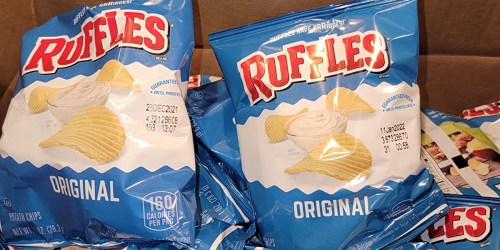 Ruffles Chips 40-Pack Only $14.42 Shipped on Amazon (Just 36¢ Per Bag) | Great for School Lunches!