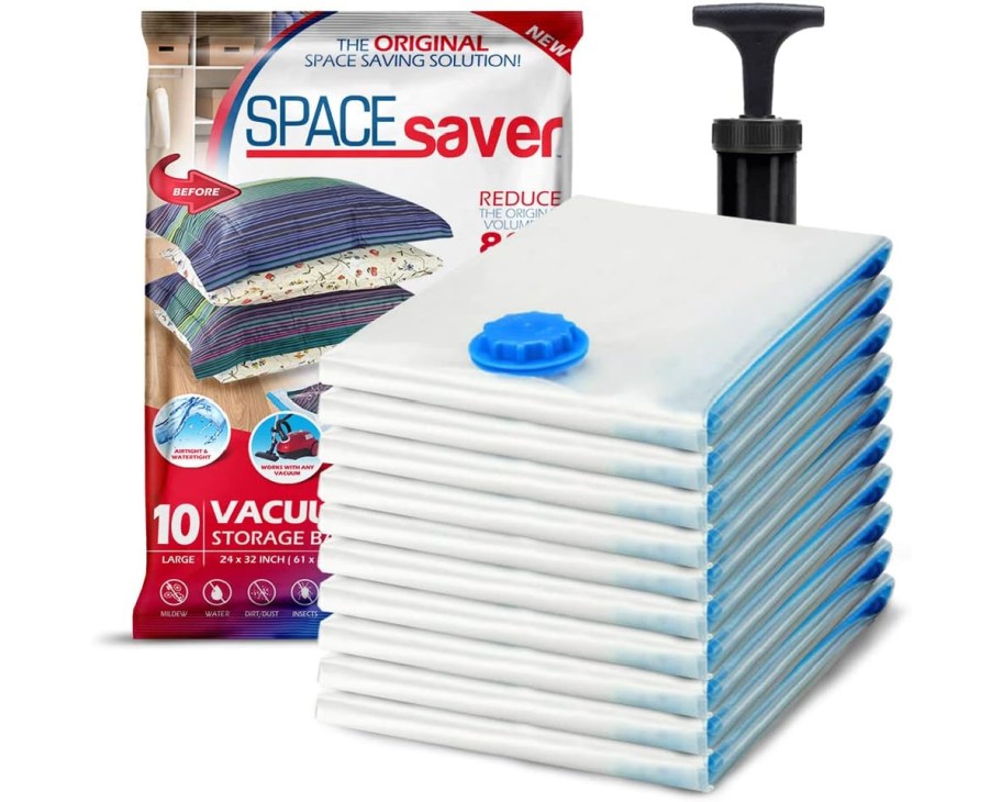 stack of vacuum storage bags