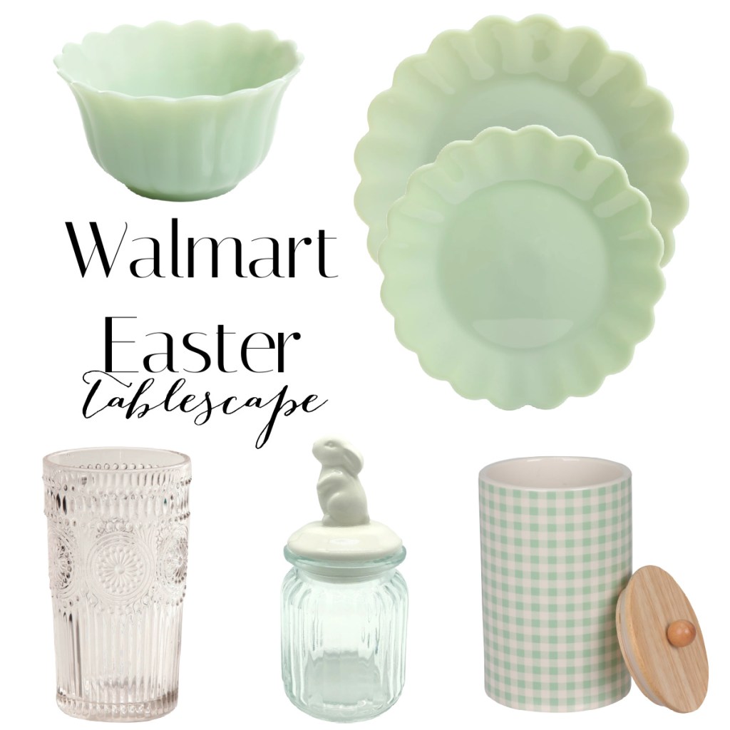 jade bowls and plates with easter dishes