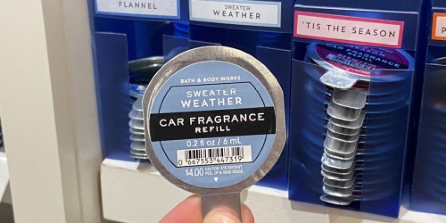 Bath & Body Works Car Fragrance Refills Just $1.95 (Includes NEW Holiday Scents!)