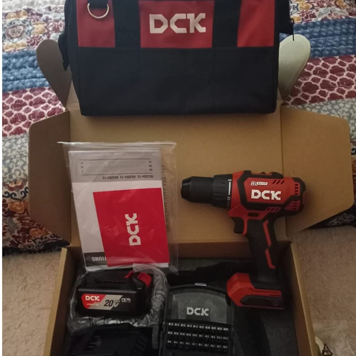 DCK tool set with storage bag