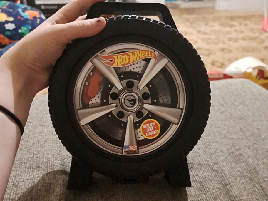 A Hot Wheels 30-Car Storage Wheel